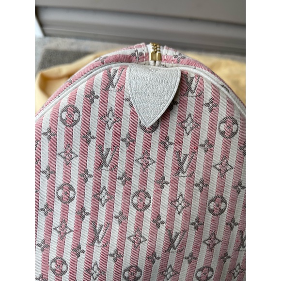 Louis Vuitton Monogram Mini Lin Croisette Speedy 30 & French Purse Wallet Rouge - Picture 11 of 16